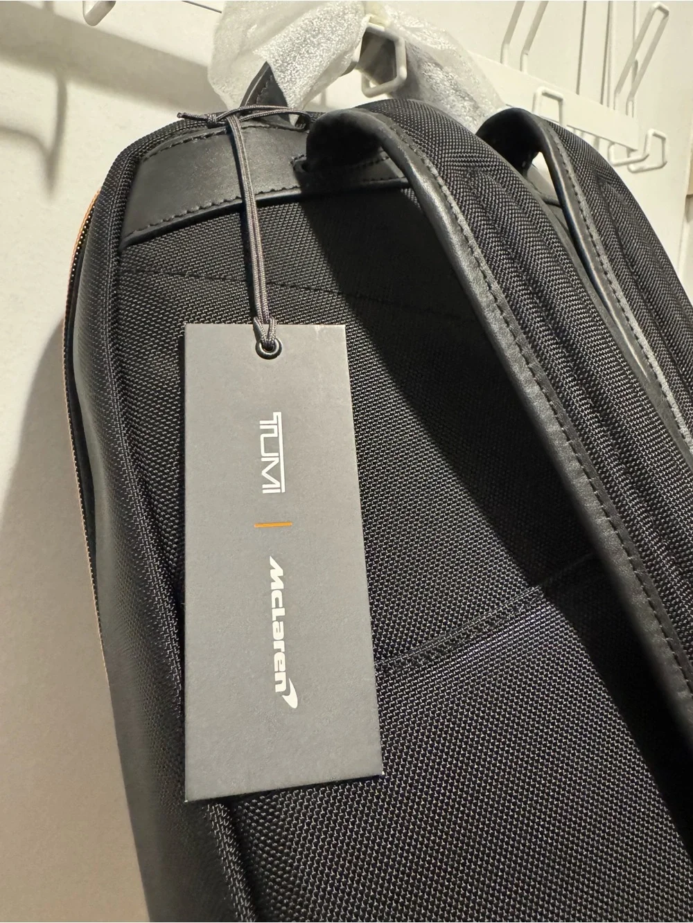 New Tumi x McLaren Halo Black and Orange Trim Men's Backpack — Sleek Urban Carry